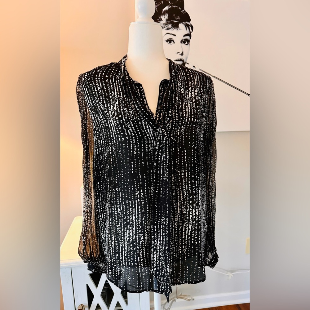 7 For All Mankind Black and White Shirt